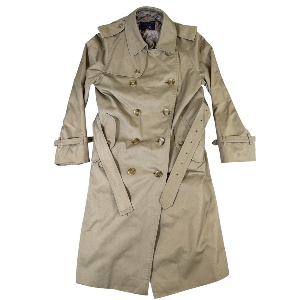Vintage Burberrys Prorsum Trench Coat Khaki Tan Wool Liner Nova Check Belted 40R